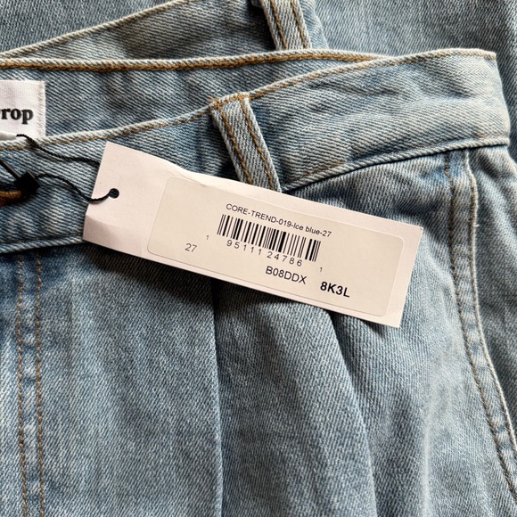 NWT The Drop Women's 27/M Relaxed Fit Light Denim Ice Blue High Rise Mom Jean - Picture 5 of 5